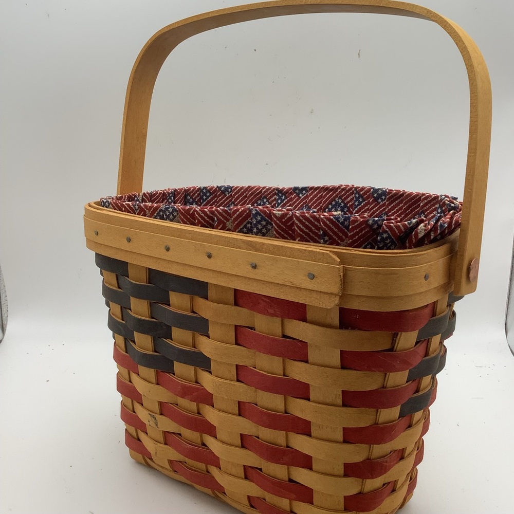 Vintage 1998 Longaberger 25th Anniversary Handled Basket - Picture 5 of 12